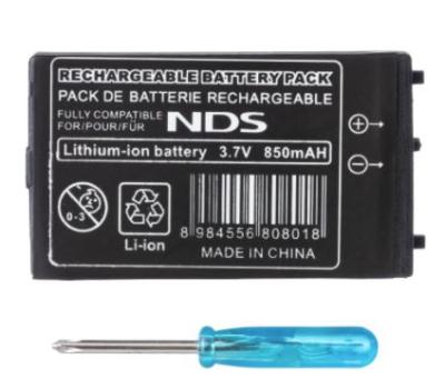 แบตเตอรี่ลิเธียมไอออนแบบชาร์จไฟได้ + ชุดเครื่องมือสำหรับ Nintendo DS NDS